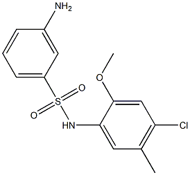 3-amino-N-(4-chloro-2-methoxy-5-methylphenyl)benzene-1-sulfonamide 구조식 이미지
