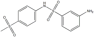 3-amino-N-(4-methanesulfonylphenyl)benzene-1-sulfonamide 구조식 이미지