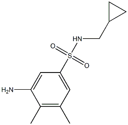 3-amino-N-(cyclopropylmethyl)-4,5-dimethylbenzene-1-sulfonamide Structure