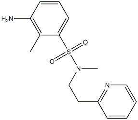 3-amino-N,2-dimethyl-N-[2-(pyridin-2-yl)ethyl]benzene-1-sulfonamide 구조식 이미지