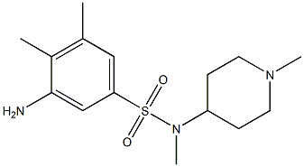 3-amino-N,4,5-trimethyl-N-(1-methylpiperidin-4-yl)benzene-1-sulfonamide 구조식 이미지