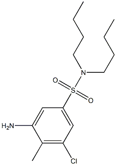 3-amino-N,N-dibutyl-5-chloro-4-methylbenzene-1-sulfonamide Structure
