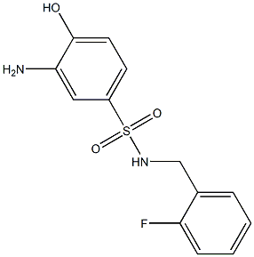 3-amino-N-[(2-fluorophenyl)methyl]-4-hydroxybenzene-1-sulfonamide 구조식 이미지
