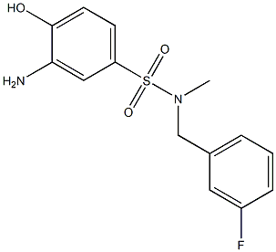 3-amino-N-[(3-fluorophenyl)methyl]-4-hydroxy-N-methylbenzene-1-sulfonamide 구조식 이미지