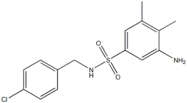 3-amino-N-[(4-chlorophenyl)methyl]-4,5-dimethylbenzene-1-sulfonamide 구조식 이미지