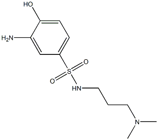 3-amino-N-[3-(dimethylamino)propyl]-4-hydroxybenzene-1-sulfonamide 구조식 이미지