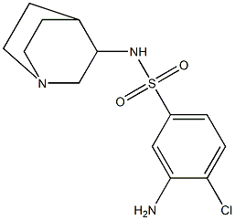 3-amino-N-{1-azabicyclo[2.2.2]octan-3-yl}-4-chlorobenzene-1-sulfonamide 구조식 이미지