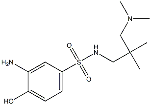 3-amino-N-{2-[(dimethylamino)methyl]-2-methylpropyl}-4-hydroxybenzene-1-sulfonamide 구조식 이미지