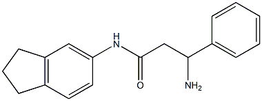 3-amino-N-2,3-dihydro-1H-inden-5-yl-3-phenylpropanamide 구조식 이미지