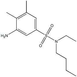 3-amino-N-butyl-N-ethyl-4,5-dimethylbenzene-1-sulfonamide 구조식 이미지