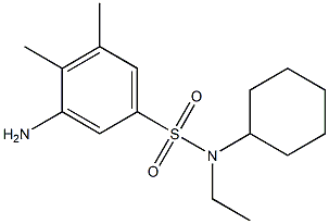 3-amino-N-cyclohexyl-N-ethyl-4,5-dimethylbenzene-1-sulfonamide 구조식 이미지