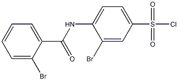 3-bromo-4-[(2-bromobenzene)amido]benzene-1-sulfonyl chloride Structure