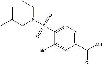 3-bromo-4-[ethyl(2-methylprop-2-en-1-yl)sulfamoyl]benzoic acid 구조식 이미지