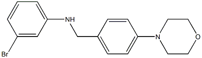 3-bromo-N-{[4-(morpholin-4-yl)phenyl]methyl}aniline Structure