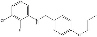 3-chloro-2-fluoro-N-[(4-propoxyphenyl)methyl]aniline 구조식 이미지