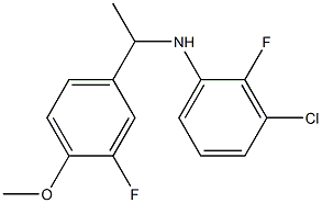 3-chloro-2-fluoro-N-[1-(3-fluoro-4-methoxyphenyl)ethyl]aniline 구조식 이미지