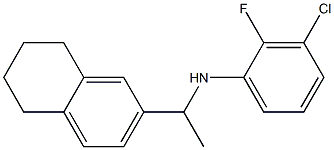 3-chloro-2-fluoro-N-[1-(5,6,7,8-tetrahydronaphthalen-2-yl)ethyl]aniline 구조식 이미지