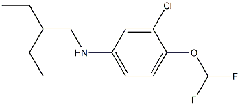 3-chloro-4-(difluoromethoxy)-N-(2-ethylbutyl)aniline Structure