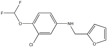 3-chloro-4-(difluoromethoxy)-N-(furan-2-ylmethyl)aniline Structure