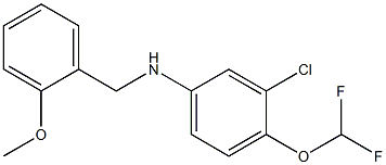 3-chloro-4-(difluoromethoxy)-N-[(2-methoxyphenyl)methyl]aniline Structure