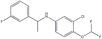 3-chloro-4-(difluoromethoxy)-N-[1-(3-fluorophenyl)ethyl]aniline Structure
