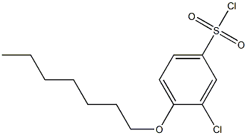 3-chloro-4-(heptyloxy)benzene-1-sulfonyl chloride 구조식 이미지