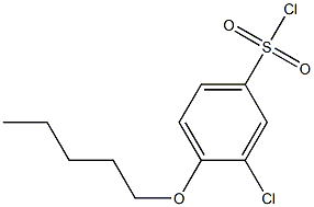 3-chloro-4-(pentyloxy)benzene-1-sulfonyl chloride Structure