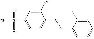 3-chloro-4-[(2-methylphenyl)methoxy]benzene-1-sulfonyl chloride Structure