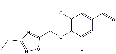 3-chloro-4-[(3-ethyl-1,2,4-oxadiazol-5-yl)methoxy]-5-methoxybenzaldehyde Structure