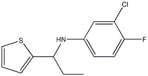 3-chloro-4-fluoro-N-[1-(thiophen-2-yl)propyl]aniline 구조식 이미지