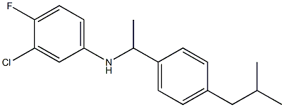 3-chloro-4-fluoro-N-{1-[4-(2-methylpropyl)phenyl]ethyl}aniline Structure