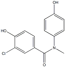 3-chloro-4-hydroxy-N-(4-hydroxyphenyl)-N-methylbenzamide 구조식 이미지