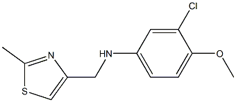 3-chloro-4-methoxy-N-[(2-methyl-1,3-thiazol-4-yl)methyl]aniline Structure