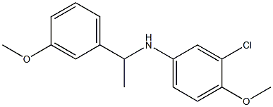 3-chloro-4-methoxy-N-[1-(3-methoxyphenyl)ethyl]aniline 구조식 이미지