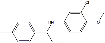 3-chloro-4-methoxy-N-[1-(4-methylphenyl)propyl]aniline 구조식 이미지