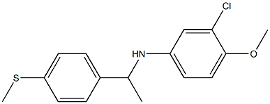 3-chloro-4-methoxy-N-{1-[4-(methylsulfanyl)phenyl]ethyl}aniline 구조식 이미지