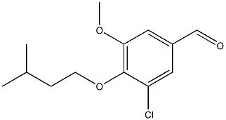 3-chloro-5-methoxy-4-(3-methylbutoxy)benzaldehyde Structure