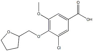 3-chloro-5-methoxy-4-(oxolan-2-ylmethoxy)benzoic acid Structure