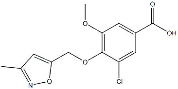 3-chloro-5-methoxy-4-[(3-methyl-1,2-oxazol-5-yl)methoxy]benzoic acid Structure