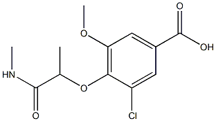 3-chloro-5-methoxy-4-[1-(methylcarbamoyl)ethoxy]benzoic acid 구조식 이미지