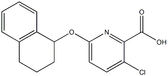 3-chloro-6-(1,2,3,4-tetrahydronaphthalen-1-yloxy)pyridine-2-carboxylic acid Structure