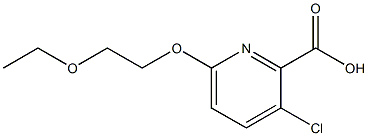 3-chloro-6-(2-ethoxyethoxy)pyridine-2-carboxylic acid Structure