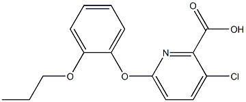 3-chloro-6-(2-propoxyphenoxy)pyridine-2-carboxylic acid 구조식 이미지