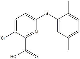 3-chloro-6-[(2,5-dimethylphenyl)sulfanyl]pyridine-2-carboxylic acid 구조식 이미지