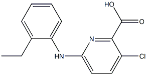 3-chloro-6-[(2-ethylphenyl)amino]pyridine-2-carboxylic acid Structure