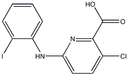 3-chloro-6-[(2-iodophenyl)amino]pyridine-2-carboxylic acid Structure