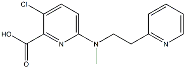 3-chloro-6-{methyl[2-(pyridin-2-yl)ethyl]amino}pyridine-2-carboxylic acid 구조식 이미지