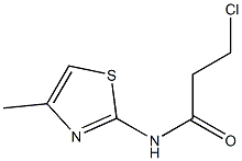 3-chloro-N-(4-methyl-1,3-thiazol-2-yl)propanamide Structure