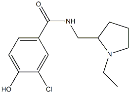 3-chloro-N-[(1-ethylpyrrolidin-2-yl)methyl]-4-hydroxybenzamide Structure