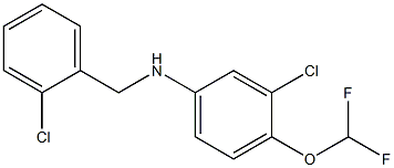 3-chloro-N-[(2-chlorophenyl)methyl]-4-(difluoromethoxy)aniline 구조식 이미지